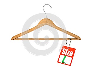 Coat hanger and L size tag