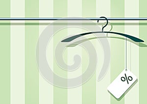 Coat-hanger with label