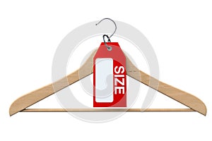 Coat Hanger with Size Tag