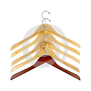 Coat Hangers Sturdy Wood Dark Offset