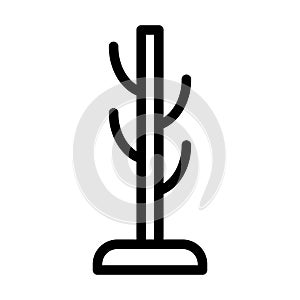 Coat Rack Vector Thick Line Icon For Personal And Commercial Use