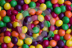 Coated multicolored candy