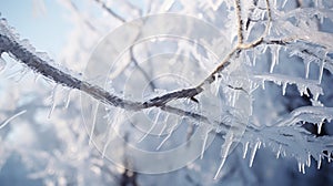 coating tree branch ice