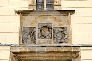 Coats of arms on palace Hruby Rohozec photo