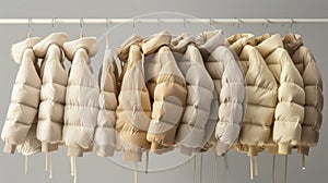 Coats Hanging on a Rack photo