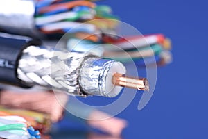 Coaxial cable close-up