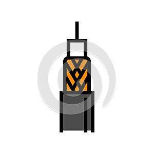 coaxial cable wire color icon vector illustration