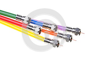 Coaxial cables with connectors