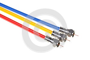 Coaxial cables with connectors