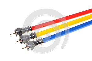 Coaxial cables with connectors