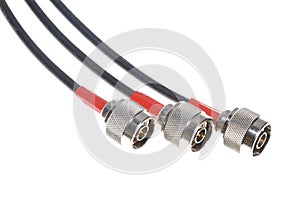 Coaxial cables with connectors