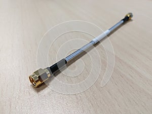 Coaxial RF semi rigid cable with SMA connectors