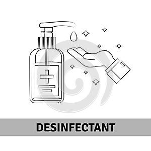 Coronavirus Desinfectant Logo Illustrator Template photo