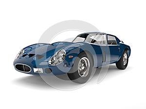 Cobalt blue fast vintage race car