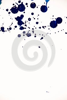 Cobalt blue watercolor background isolated on white. Watercolor blue background. sloppy strokes, and drops. copy space