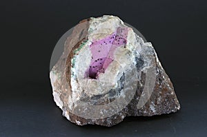 Cobalt Calcite mineral from Zaire. photo