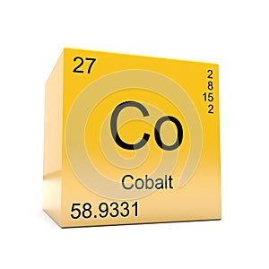 Cobalt chemical element symbol from periodic table