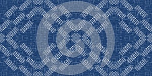 Cobalt Chevron Simple Vector Seamless Pattern.