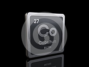 Cobalt Co, element symbol from periodic table series