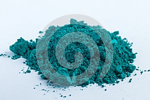 Cobalt Oxide Green pigment on a white background