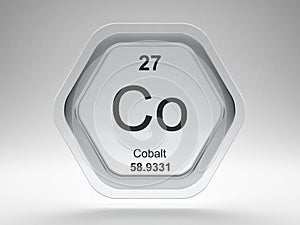 Cobalt symbol hexagon frame