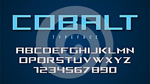 Cobalt vector decorative font design, alphabet, typeface, typogr