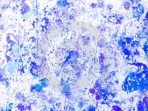 Cobalt Watercolor Stain. Blue Abstract Template. Texture Artwork. Set Template. Paint Background. Design Poster. Art Element.