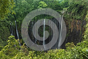 Coban sewu waterfall, Lumajang, Jawa, Indonesia photo