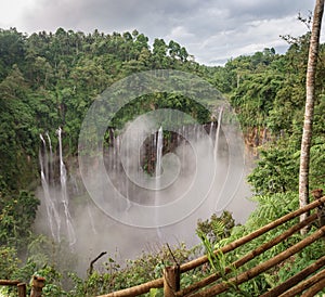 Coban Tumpak Sewu around Bromo Mountain in East Java photo