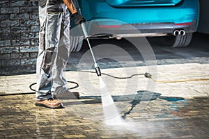 Cobble Driveway Washing