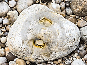 Cobble and pebble on english channel beach