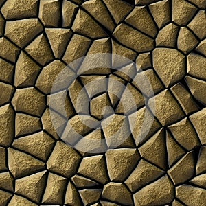 cobble stones irregular mosaic pattern seamless background - pavement sand beige natural colored pieces