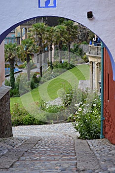 Cobbled path - Portmerion Village in Wales