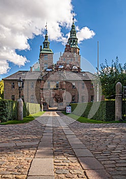 Cobbled path to Rosenborg slot entrance, Copenhagen, Denmark