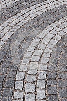 Cobbled road