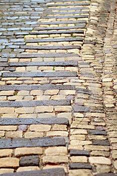 Cobbled road
