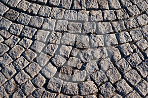 Cobbled roadway texture