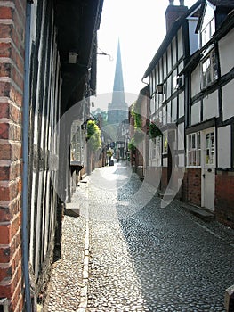 Cobbled street photo