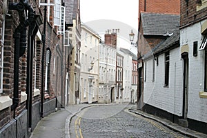 Cobbled Street in Chester England photo