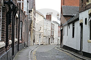 Cobbled Street in Chester England