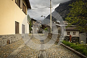 A cobbled street in Hone town