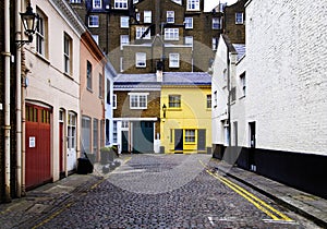 Cobbled street in London