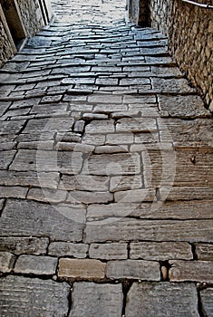 Cobbled street Motovun, Istria ,Croatia