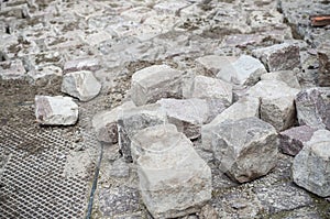 cobbles for street paving site