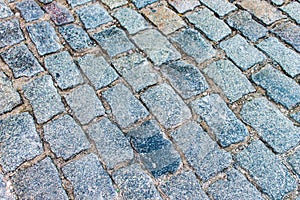 Cobblestone Background Exterior City Closeup