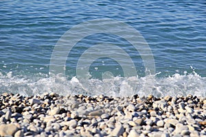 Cobblestone beach in Nice