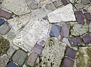 Cobblestone briks background