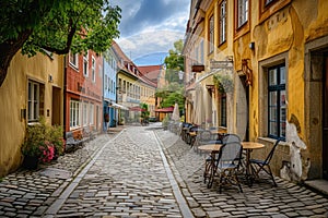 Cobblestone Charm in Historic Town. Resplendent.