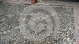 Cobblestone courtyard