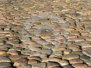 Cobblestone pavement